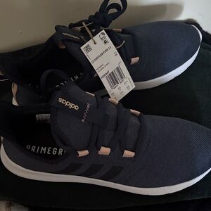 Adidas Men's Navy and Peach Sneakers
